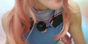 Bondage Overwatch Dva Cosplaying Pink Hair Teen Cums Loads From Her Toys Teaser Trailer
