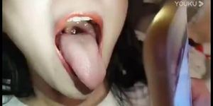 Asian girls' mouth and uvula compilation