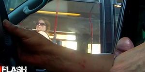 Car Flash Girl on Bus
