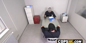 Tattooed European teen is banged hard by a horny cop