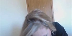 Sexy blonde teen POV dicksucking