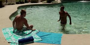 NextDoorBuddies Outdoor FUCK by the Pool