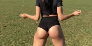 BIG BOOTY TEEN jiggling her rounded ass playing soccer