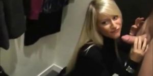 hot blonde have sex in dressing room