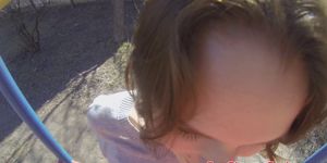 Pickedup cutie facialized in outdoor realsex