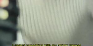 Japan Spiderman Paralyzed and Hypnotized by bee