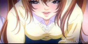 Dick riding busty hentai school doll climaxing