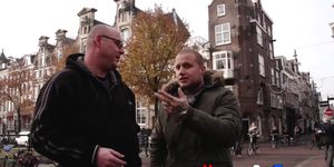 Dutch whore spits out cum