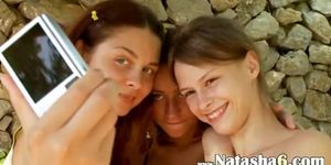 Three russian chicks undressing snatches
