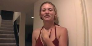 Blond with saggy tits masturbating part2 - video 1