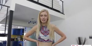 A very sexy skinny blonde teen Alexa Grace gets her pussy nailed by horny step brother