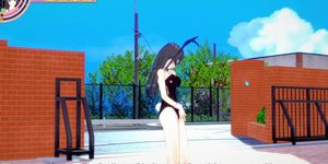 Bunny Girl Senpai Masturbating Outside School