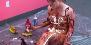 Babe Aria Covers Herself In Chocolate