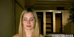 Pretty hot girl suffers beautifully in hard bondage - video 11
