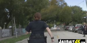 Jailbait show hardcore interracial amateur threesomes with white cute cops in uniform sucking and fu