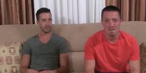 Straight Italian hunk has first time gay sex with one of my bi buds, an ex high school wrestler.