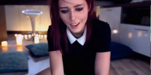 Redhead Masturbating on live cam Watch more of her at UlaCam com