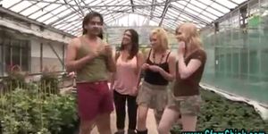 Cfnm group british girls hand and blowjob - video 1
