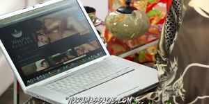 Asian masseuse jizzed - video 1