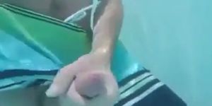 Jerk off under water