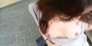 Outdoor BJ With Messy Facial