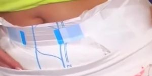 ABDL girl shows off her diaper