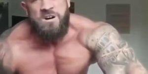 Tattoo guy masturbating