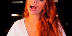 Cute Redhead w/ Braces Shows Mouth & Tongue Hot Fetish