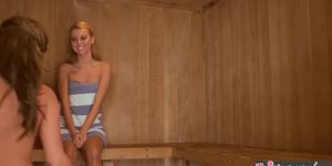 Twistys - Sexy lesbian teens Jessie Rogers , Melissa XoXo - Love In The Sauna