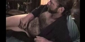 WORKIN MEN XXX - Mature Hairy Guy Strokes His Cock and Busts a Nut