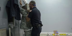 Gay officers take fake gay soldier to get the locker room treatment