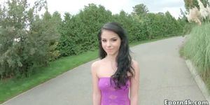 Busty teen brunette gets an anal