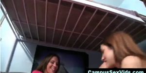 College pussy licking and blowjob