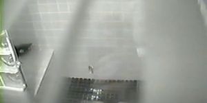 Hidden cam with my showering Mom
