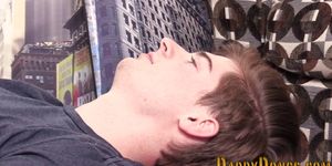 Gay teens gets mouth cum filled