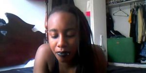 Crazy Pierced Black Teen Sexy Bedroom Dance - Ameman - video 1