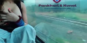 Indian Public Train Sex Pankhuri Kunal Alongwith a Friend