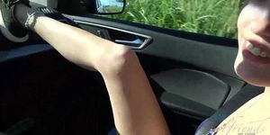 ATK Girlfriends - Brooke squirts all over the car. (Brooke Haze)
