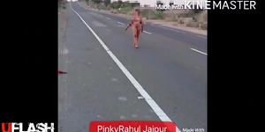 Indian women naked on road