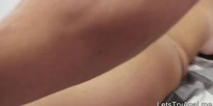 Hot gf Denissa anal try out and jizzed while being filmed - video 1
