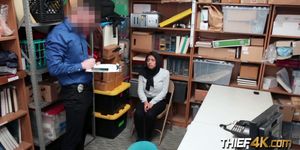 Muslim chick is subdued into sucking and fucking officers big cock