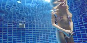 Ladyboy Sugas Gives Guy A Blowjob In Swimming Pool