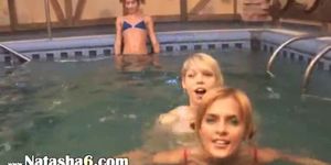 Three polish teenies in the pool