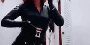 TikTok Black Widow Cosplayer gets FUCKED in Full Nelson (Wanda Steel, Carol Fonda)