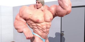 The muscle jock / Male muscle growth animation