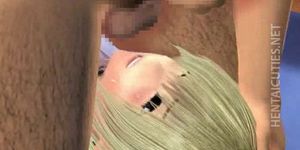 Horny 3D anime babe eats ass crack