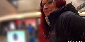 Exquisite czech teenie was tempted in the hypermarket and rode in pov