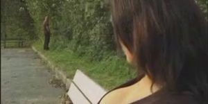 Asian chick fucked outdoors