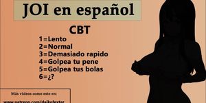 JOI en español, especial CBT + tortura y juego dados.