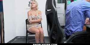Shoplyfter - Blonde Teen Caught Stealing Gets Punished By Big Cock Security